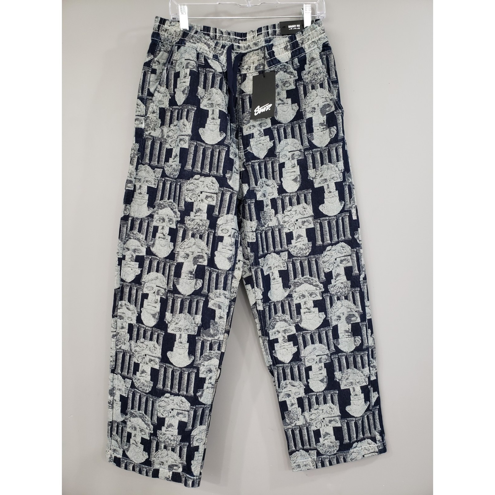 New Pull And Bear Jogger Jeans Mens Medium Loose Baggy 90s Da Vince Wearable Art